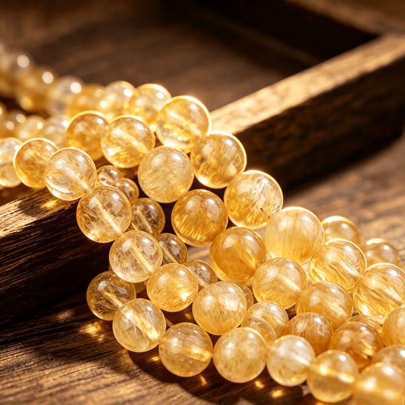 Natural Agate Beads for DIY Making, Champagne Color